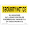 Signmission OSHA Security Sign, 7" Height, 10" Width, Concealed Firearms Prohibited, Landscape, SN-D-L-11513 OS-SN-D-710-L-11513 - alternate 1